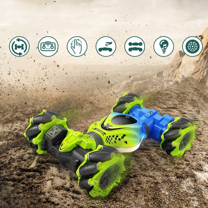 Czujnik gestów RC samochód kaskaderski z lekką muzyką, pilotem Samochody