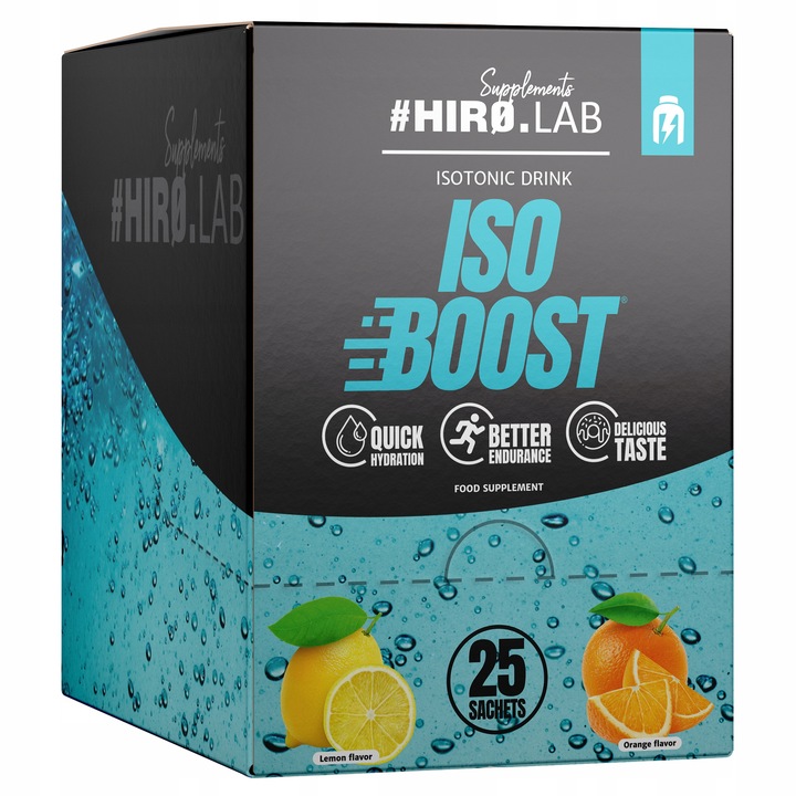 IZOTONIK ISO KONCENTRAT NAWODNIENIE ELEKTROLITY cytryna 25x 25 g box zestaw