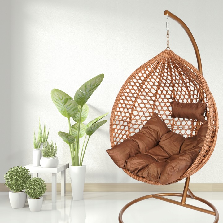 FOTEL KOKON KOSZ WISZĄCY JEDNOOSOBOWY DO POKOJU OGRODU OGRODOWY NA BALKON
