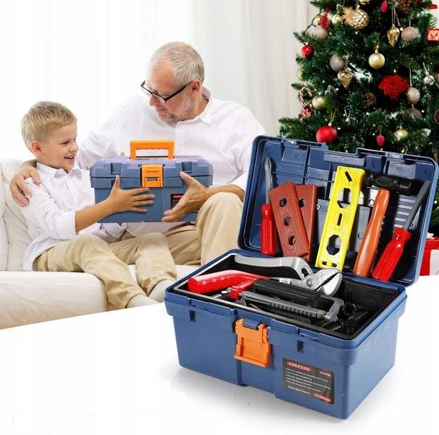 SKRZYNKA KUFEREK Z NARZĘDZIAMI WIERTARKA WARSZTAT ZESTAW MAJSTERKOWICZA
