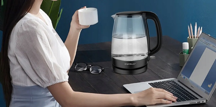 Czajnik elektryczny Aigostar Adam 2200 W 1,7 l czarny