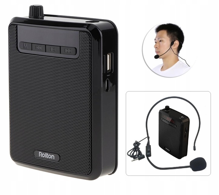 Wzmacniacz głosu przewodowy ROLTON K300 mikrofon