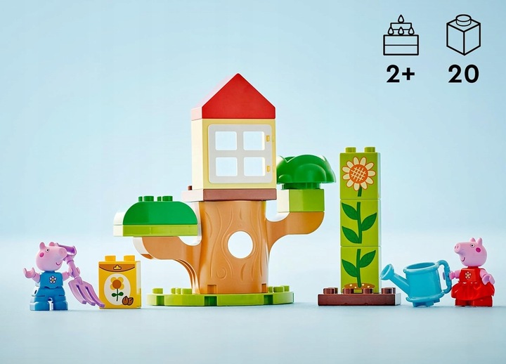 LEGO DUPLO 10431 Ogród i domek na drzewie Peppy ŚWINKA PEPPA George torba