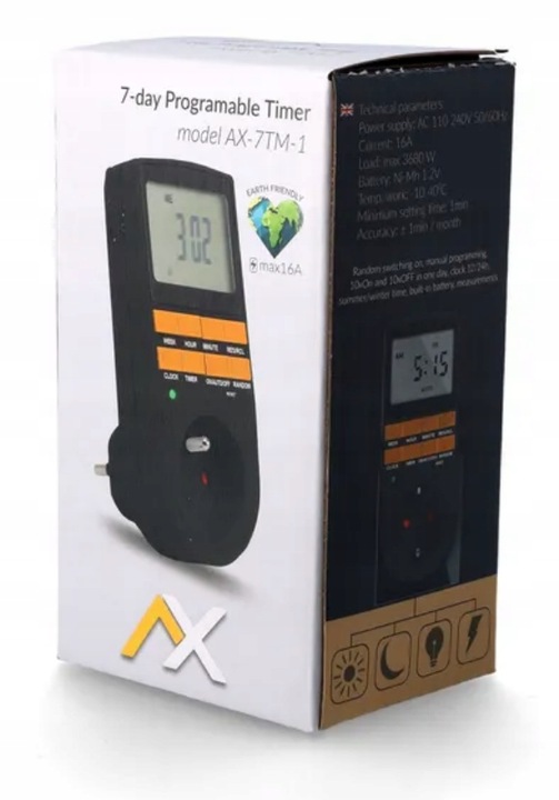 PROGRAMATOR CZASOWY TYGODNIOWY WŁĄCZNIK WYŁĄCZNIK TIMER 24/7