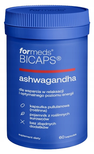 ForMeds BICAPS ASHWAGANDHA Stres Sen Żeń-Szeń 60 kaps. Niepokój Drażliwość