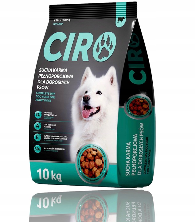 Karma sucha dla psa Ciro 10 kg wołowina wszystkie rasy Adult