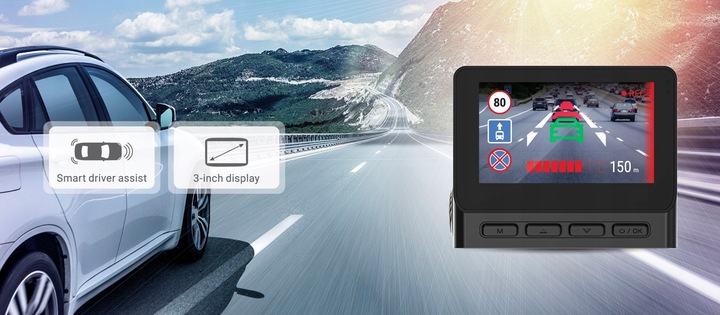 Inteligentny wideorejestrator Navitel RS985 GPS Night Vision 4K + Gratis