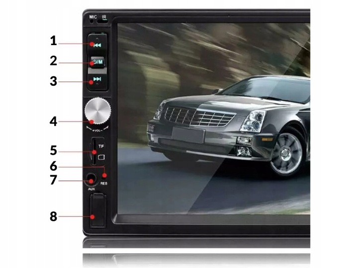 RADIO SAMOCHODOWE BLUETOOTH 2DIN 7 CALI Auta Samochodu KAMERA COFANIA