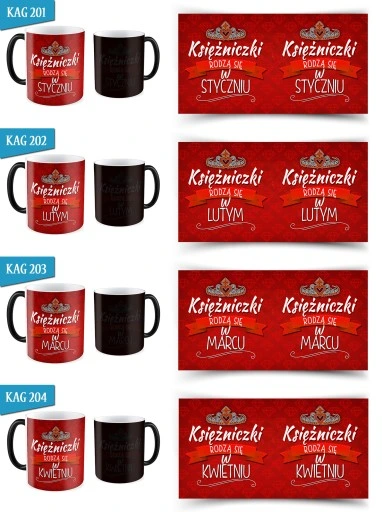 KUBEK magiczny URODZINY KSIĘŻNICZKI RODZĄ SIĘ