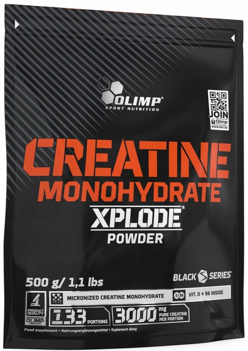 OLIMP CREATINE MONOHYDRATE XPLODE 500g KREATYNA MONOHYDRAT MONO 133 PORCJE