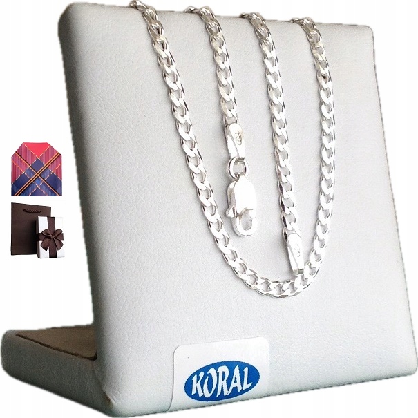 Pancerka Łańcuszek Srebrny Naszyjnik próba 925 (na PREZENT / Komunia )