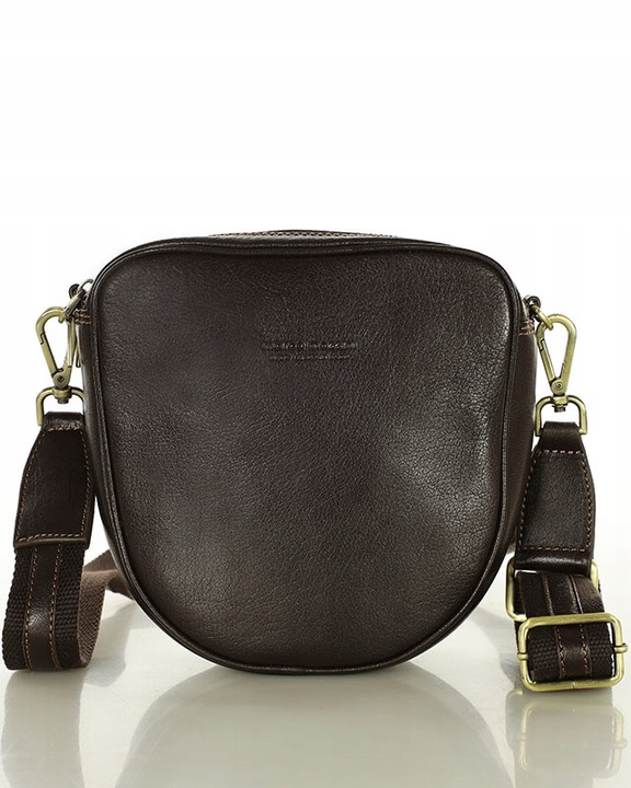 Torebka listonoszka NA SZEROKIM PASKU skórzana dwie komory Marco Mazzini