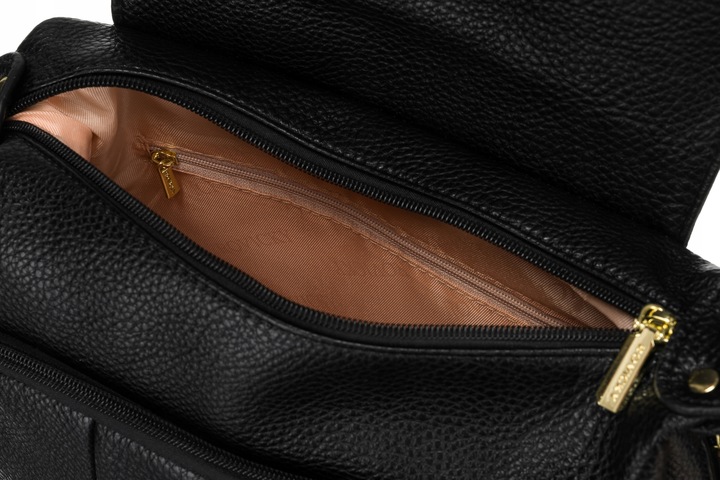 Torebka Rovicky ze skóry ekologicznej z klapką na klips magnetyczny damska