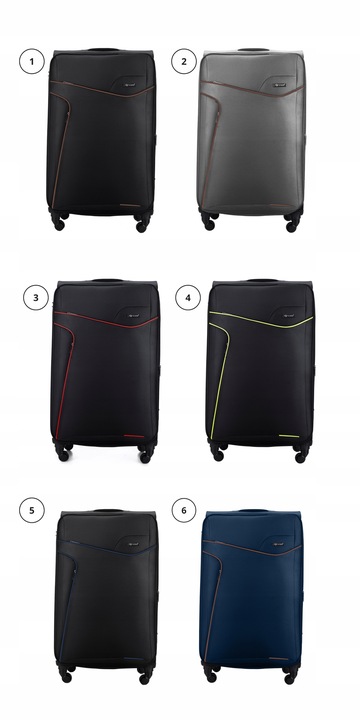 Walizka DUŻA na kółkach podróżna MATERIAŁOWA miękka pojemna GRATIS KOLORY