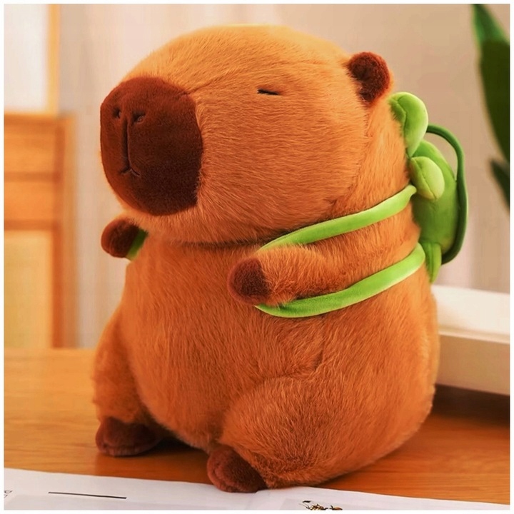 Maskotka Pluszowa Kapibara z Plecakiem 30 cm XL Miękki Pluszak Zwierzątko