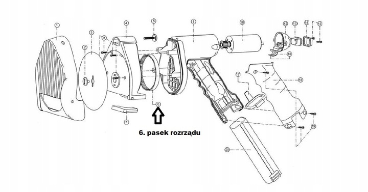 Pasek zębaty HTD 240 do noża TANDIR 100/120/140