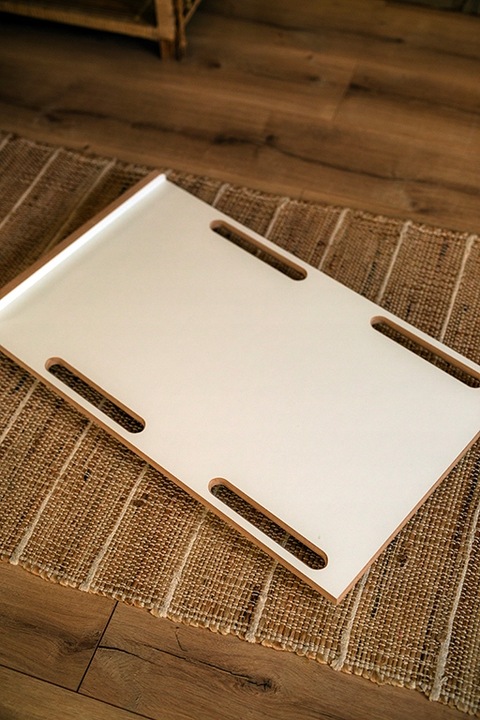 Drewniany Bujak Montessori dziecka +Poduszka Szara +Ścianka +Zjeżdżalnia CE