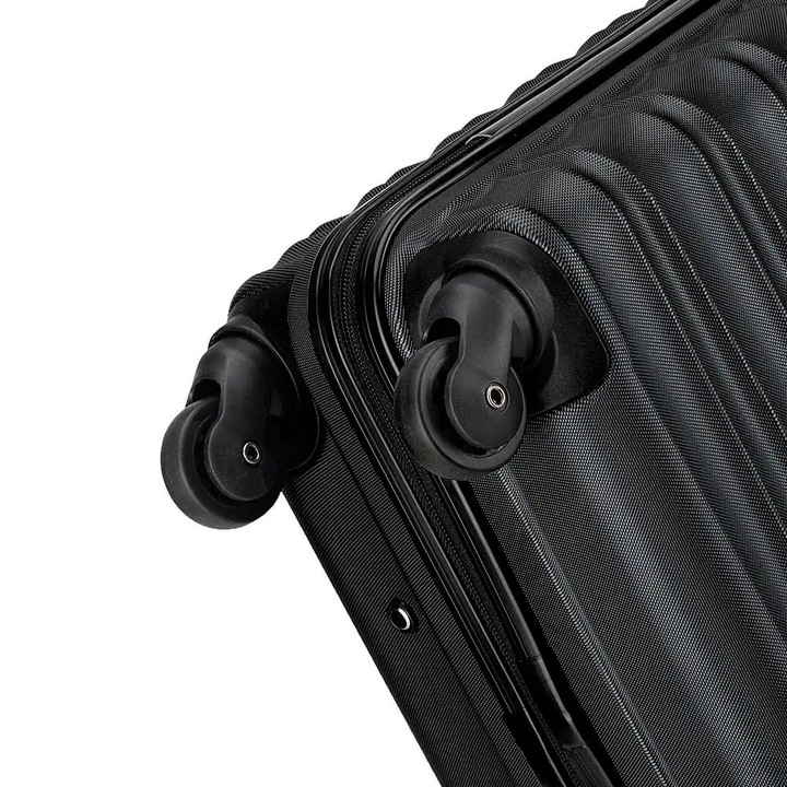 Walizka średnia z ABS WITTCHEN 56-3A-312-11 twarda wytrzymała lekka czarna