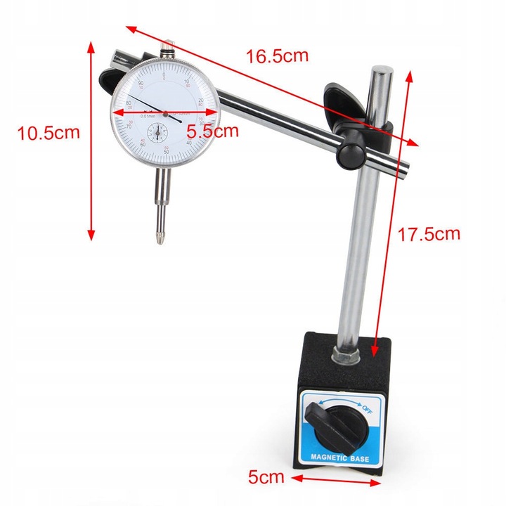 CZUJNIK ZEGAROWY+ STATYW MAGNETYCZNY DO SPRAWDZANIA BICIA TARCZ HAMULCOWYCH