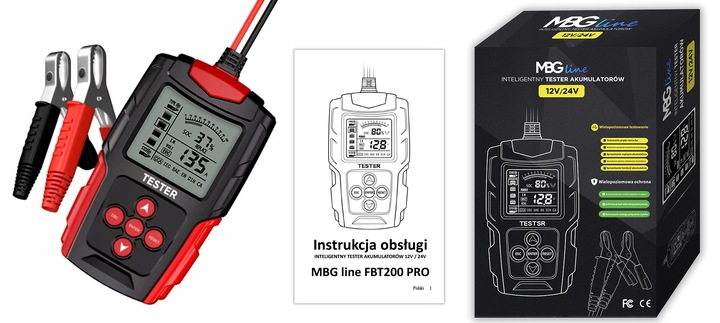Cyfrowy Tester Akumulatora Miernik do Baterii Akumulatorów 12V 24V LCD