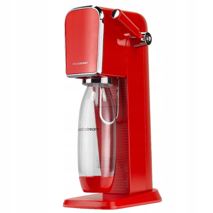 ZESTAW SATURATOR SODASTREAM ART RED TRZY BUTELKI NABÓJ + DODATKI
