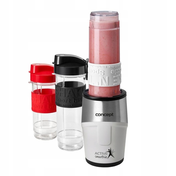 Blender kielichowy smoothie blender Concept SM3380 500 W biały + 3 butelki
