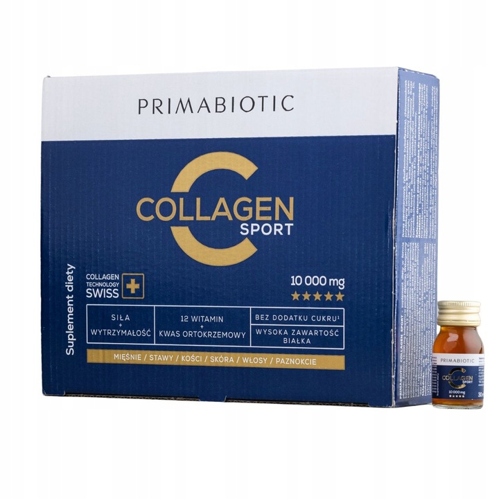 KOLAGEN DO PICIA PRIMABIOTIC COLLAGEN SPORT WOŁOWY 10 000MG 30ml x 30szt