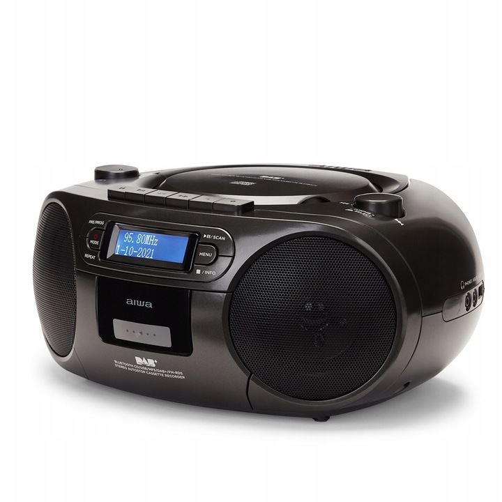 BOOMBOX RADIOODTWARZACZ BLUETOOTH DAB+ MAGNETOFON PILOT AIWA BBTC-660DAB/BK