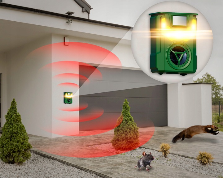 ULTRADŹWIĘKOWY ODSTRASZACZ PSÓW KOTÓW KUN LISÓW DZIKÓW SAREN JELENI NO PEST