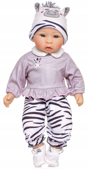 Lalka Pola Bobas Niemowlak ZESTAW Z AKCESORIAMI smoczek pampersy butelki