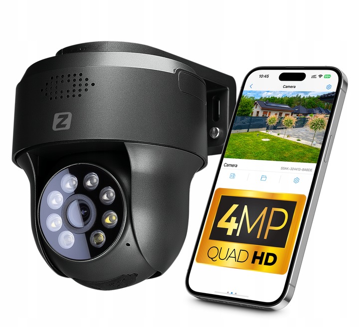 ZEWNĘTRZNA KAMERA OBROTOWA IP IKPW430CMV2 4MPx 4MP WiFi 4xZOOM SZARA