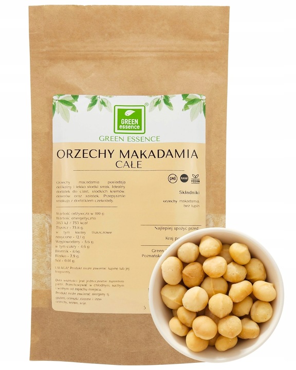 MACADAMIA ORZECHY NATURALNE 250 g świeże makadamia premium jakość łuskane