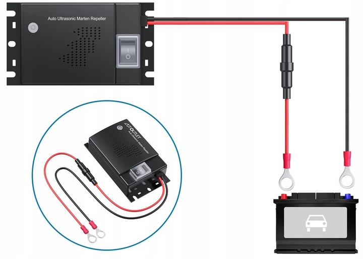 SAMOCHODOWY ODSTRASZACZ GRYZONI KUN SZCZURÓW MYSZY SKUTECZNY I BEZPIECZNY