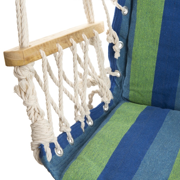 DUŻY FOTEL WISZĄCY HAMAK BRAZYLIJSKI HUŚTAWKA DO DOMU OGRODU + PODŁOKIETNIK