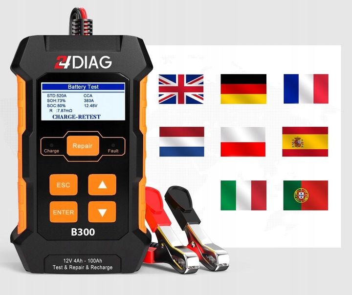 TESTER DO AKUMULATORÓW PROSTOWNIK B300 3w1 12V 5A