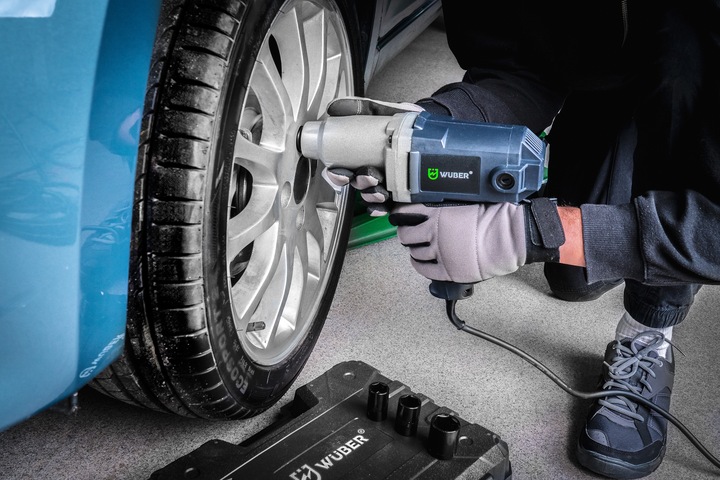 KLUCZ UDAROWY DO KÓŁ ELEKTRYCZNY 2200W 800Nm 1/2" MOCNY Z ZESTAWEM NASADEK