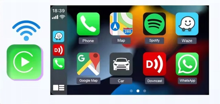 AI&JL BEZPRZEWODOWY ADAPTER SAMOCHODOWY USB DO ANDROID AUTO APPLE CARPLAY