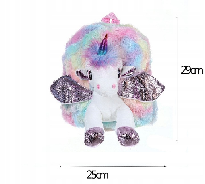 Pluszowy plecak jednorożec przedszkole unicorn