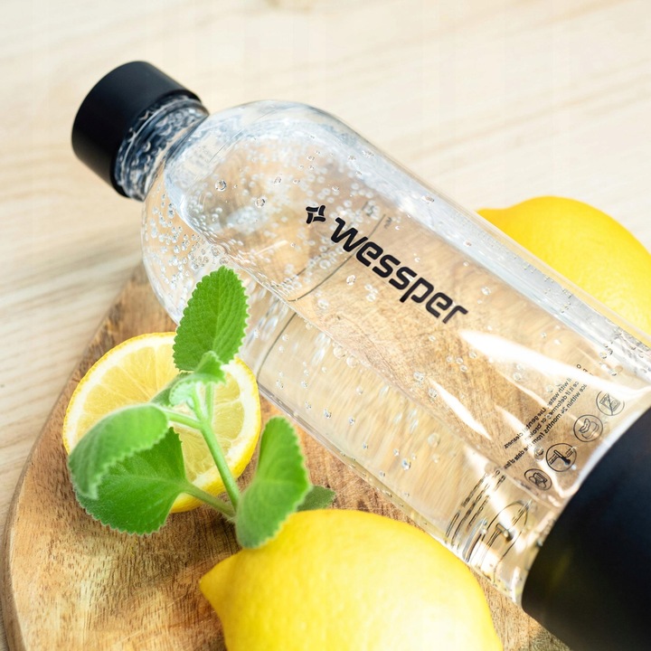 Butelka do saturatora Wessper Sodamaker S1 0,8l - 2 sztuki czarna BPA FREE