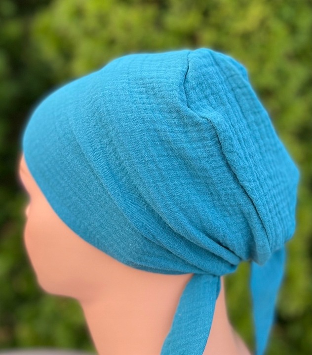 Chustka damska Aga 005 z muślinu turban wiosenny także po chemioterapii