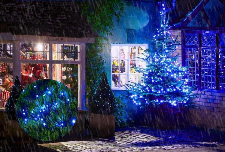 LAMPKI CHOINKOWE 1000 LED FLASH ZEWNĘTRZNE WEWNĘTRZNE ŚWIĘTA NIEBIESKIE