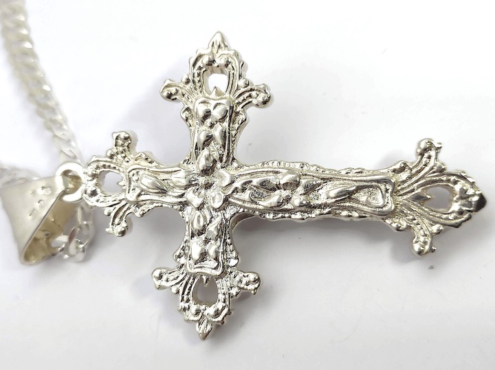 Duży srebrny krzyżyk,srebro pr.0,925,NOWY
