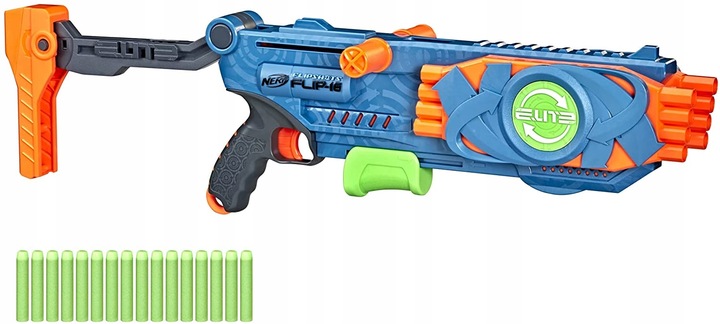 NERF Elite 2.0 Flipshots Flip-16 WYRZUTNIA shotgun strzelba 16 naboi HASBRO