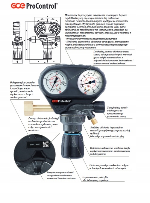 Reduktor Azotowy Azot GCE Procontrol 50Bar Klima Klimatyzacja