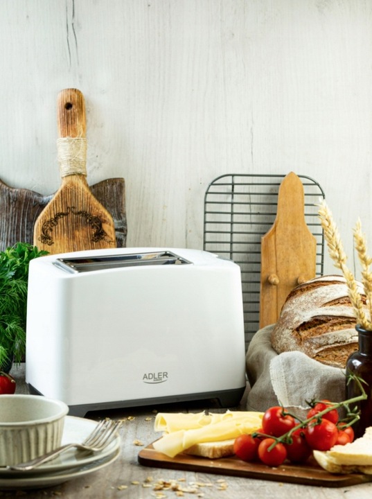 Toster Adler AD 3216 biały 1000 W lampka ruszt