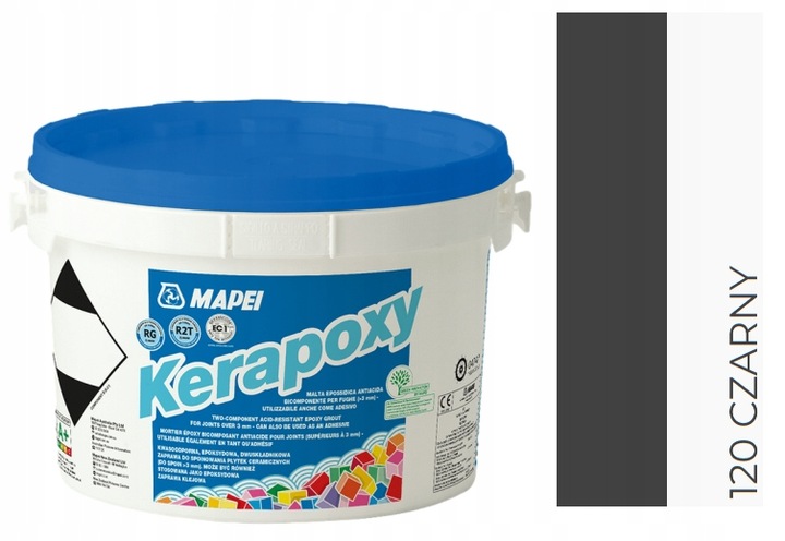 MAPEI fuga Epoksydowa Kerapoxy 120 CZARNY 2kg do klejenia płytek kamienia