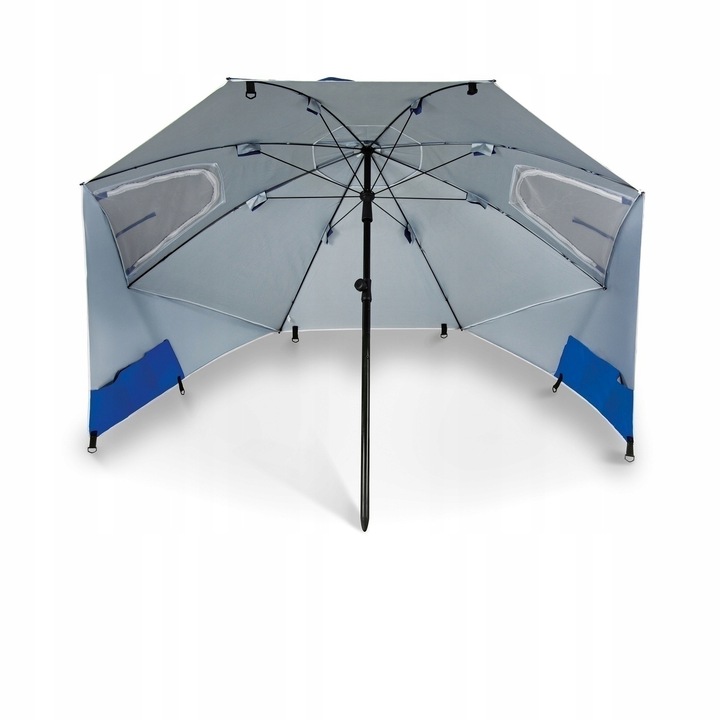 PARASOL PLAŻOWY Ogrodowy z POKROWCEM Niebieski DUŻY Tadar Deluxe XL 240 cm