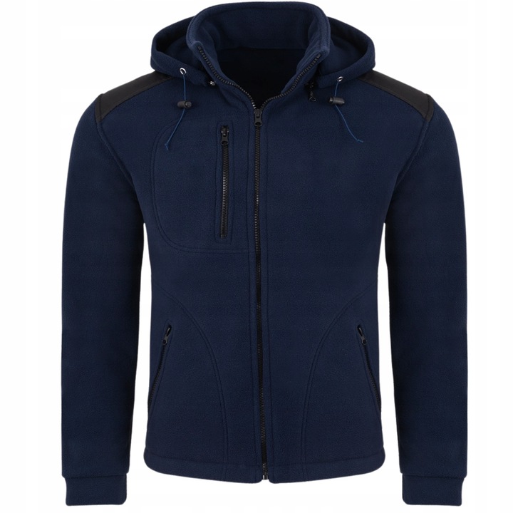 GRUBY POLAR ROBOCZY Bluza robocza POLAROWA z odpinanym KAPTUREM WZMOCNIONA