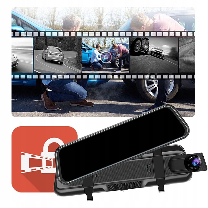 KAMERA SAMOCHODOWA WIDEO REJESTRATOR JAZDY W LUSTERKU WIDEOREJESTRATOR M PL