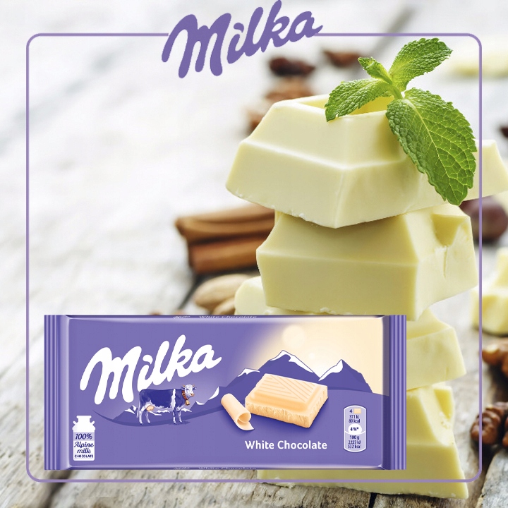 MILKA CZEKOLADA WHITE 4x100G